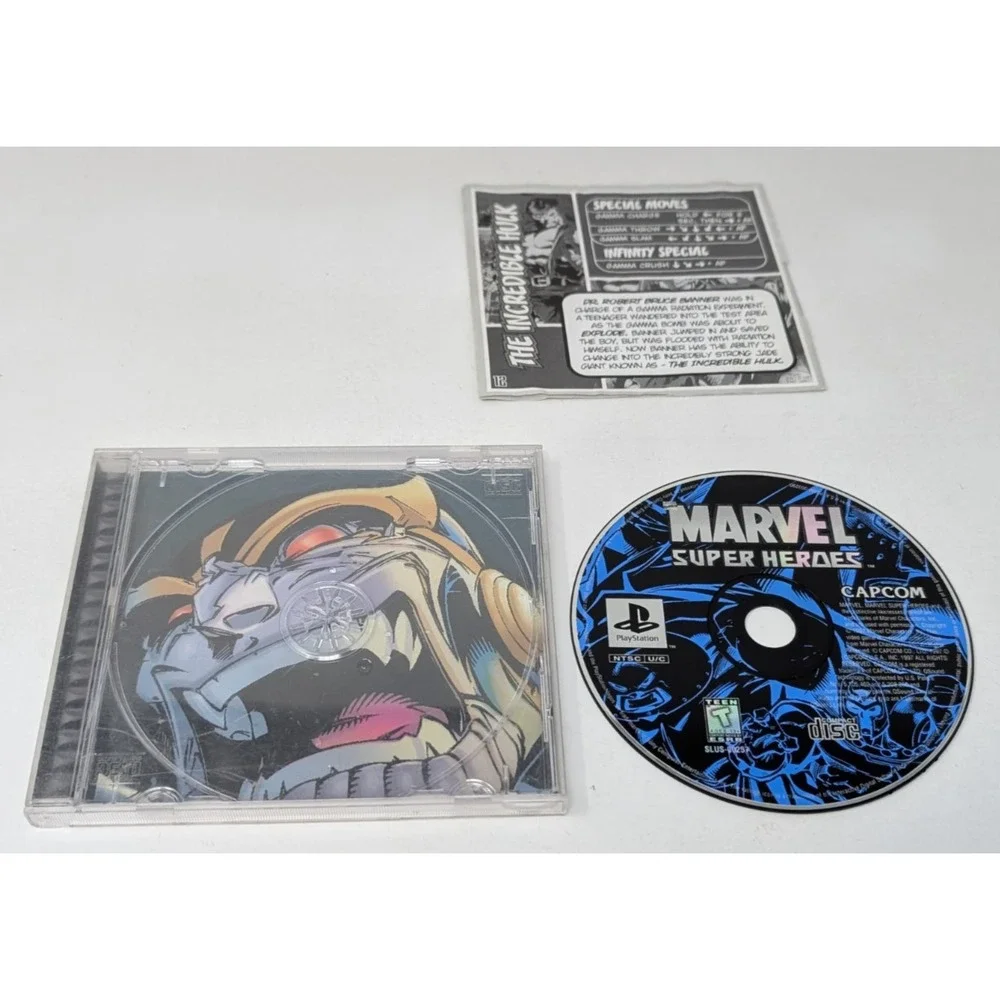 Marvel Super Heroes PS1 *NO MANUAL* PlayStation 1 Tested Working